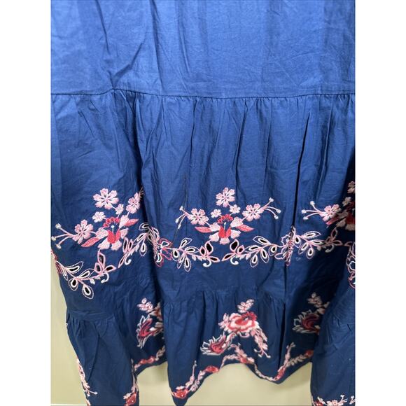 NWT Johnny Was Alegra Poplin Embroidered Blue $358 Dress PM - Picture 5 of 13